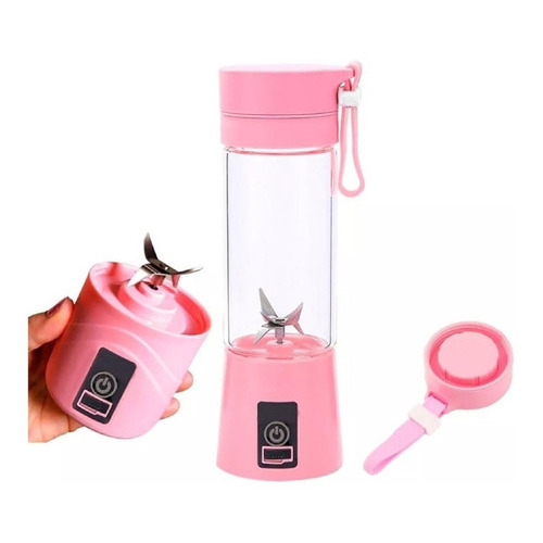 Licuadora Usb Portatil Recargable Deportiva Juguera Hot Sale Color Rosa