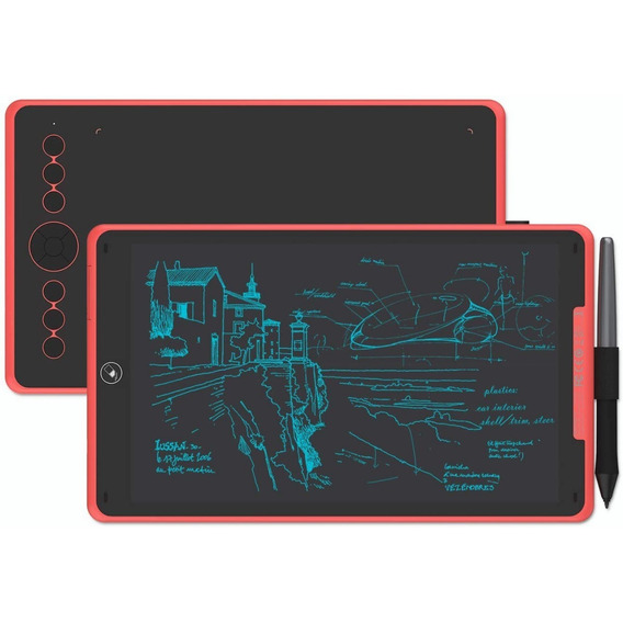Tableta digitalizadora Huion Inspiroy H320M  coral red