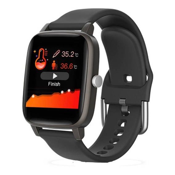 Smartband Colmi T98 1.4" caja  negra, malla  negra de  silicona