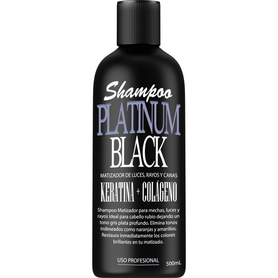 Shampoo Platinum Black Matizador Cabello Rubio Platinado!!