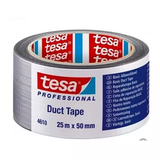 Cinta Americana Duct Tape 50mm X 25mts Gris Plata -tesa-