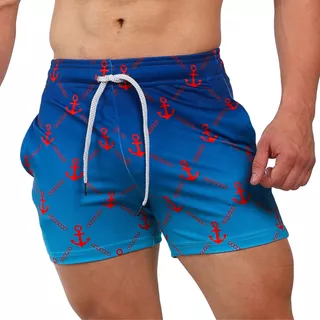 Short Corto De Licra Estampado Deportivo O Playa Fenix Fit