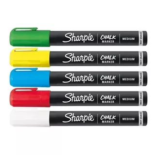 Set 5 Marcadores Tiza Sharpie Chalk Para Pizarra Y Vidrio