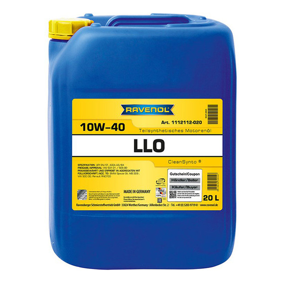 Aceite Ravenol 10w40 20l. Semi-sintetico