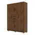 Placard Ropero 6 Puertas 3 Cajones Muchos Estantes Taurus Color Imbuia Rústico