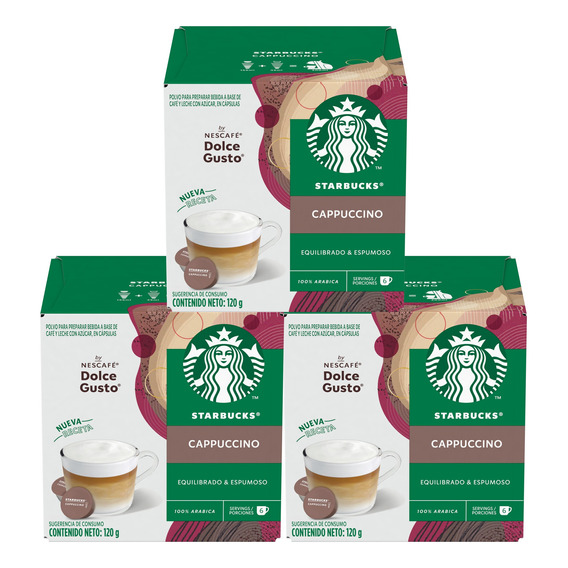 Cápsulas De Café Starbucks Cappuccino X3 Cajas