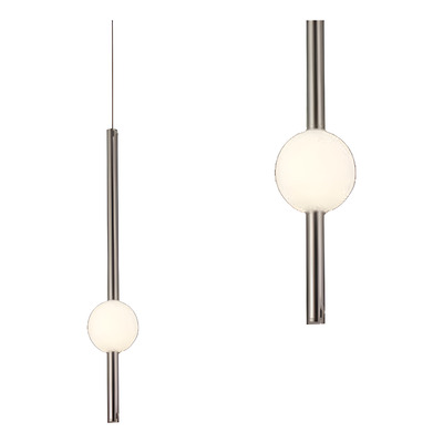 Colgante Led Instal1 Vertical Baston Acero Deco Moderno Cie Acero