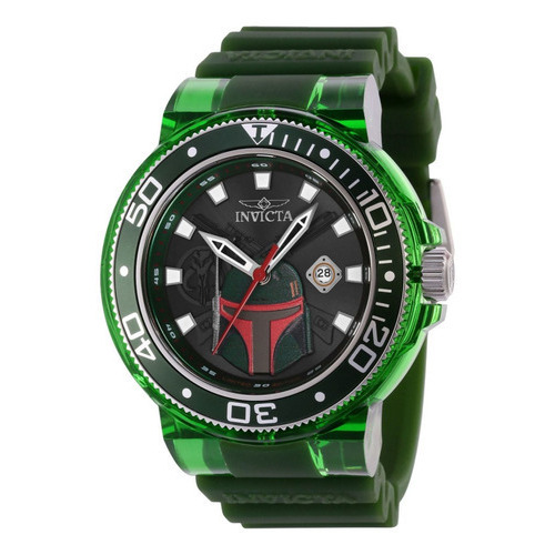Reloj Invicta 39708 Transparente, Verde Hombres Color de la correa Acero, Plata, Verde