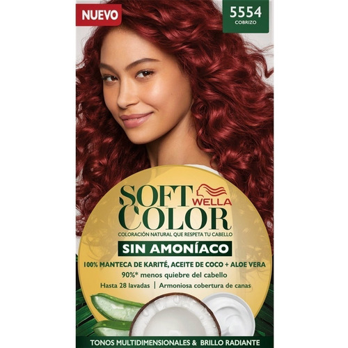 Kit Tintura Wella Professionals  Soft color Tinte de cabello tono 5554 cobre intenso para cabello