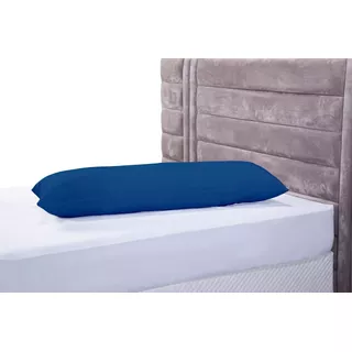 Fronha Travesseiro De Corpo Pele De Pêssego 1,35x0,45 Xuxão Azul Royal