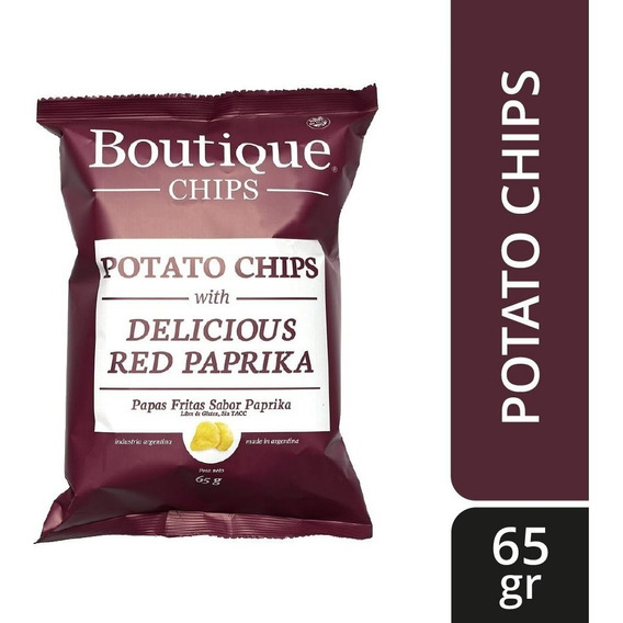 Potato Chips Butique Chips Delicious Red Paprika 65g