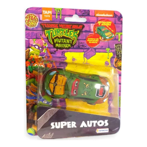 Super Autos Vehiculo A Fricción Coleccion Marvel Disney Cars Personaje Tortugas Ninjas Raph Mutant Mayhem