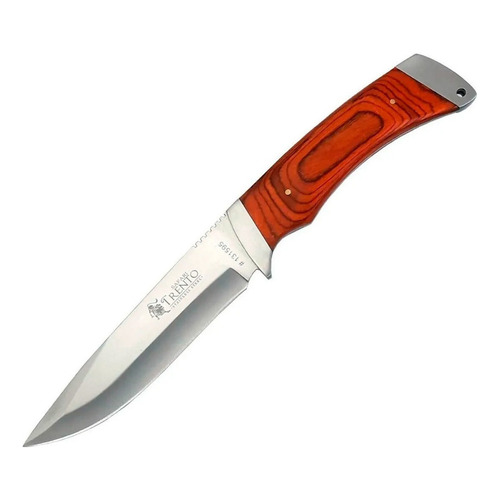 Cuchillo Trento Hunter 320 Con Caja Imantada + Funda Acero I Color Madera