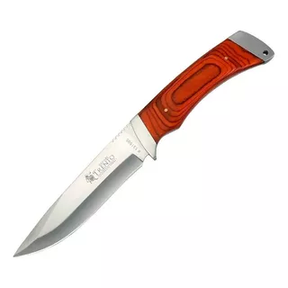 Cuchillo Trento Hunter 320 Con Caja Imantada + Funda Acero I Color Madera