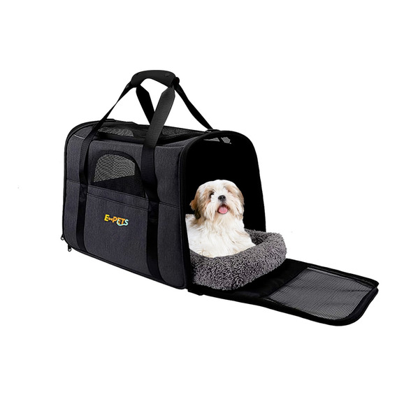 Mochila Transportadora Perros Gatos Incluye Bowl 240ml