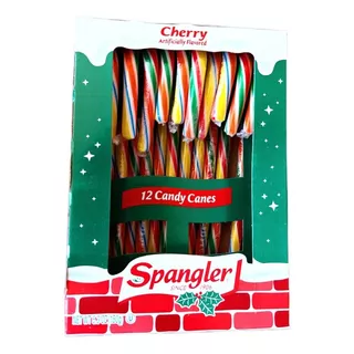 Spangler Cherry 12 Bastones De Caramelo Candy Canes Navidad