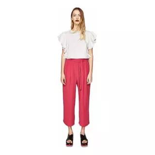 Pantalón Zara Culotte Con Lazo. Color Trend. Importado Uk