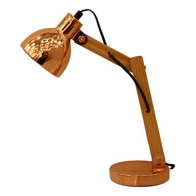 Lámpara De Escritorio/mesa Arlon E27 Led Cobre 