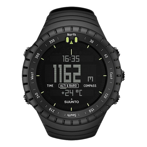 Reloj pulsera digital Suunto All black con correa de elastómero color negro