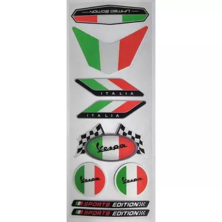 Stickers O Calcomanias Reflectantes Vespa Italia