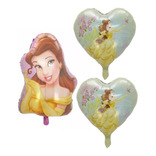 3 Globos Princesas Disney Sirenita Cenicienta Bella