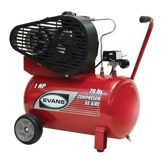 Compresor De Aire Lubricado Evans 1 Etapa 1 Hp 70 L 125 Psi Fase eléctrica Monofásica Frecuencia 60 Hz