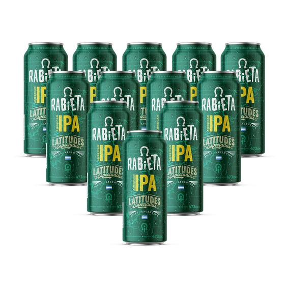 Cerveza Rabieta American Ipa 473cc Pack X 12 Latas