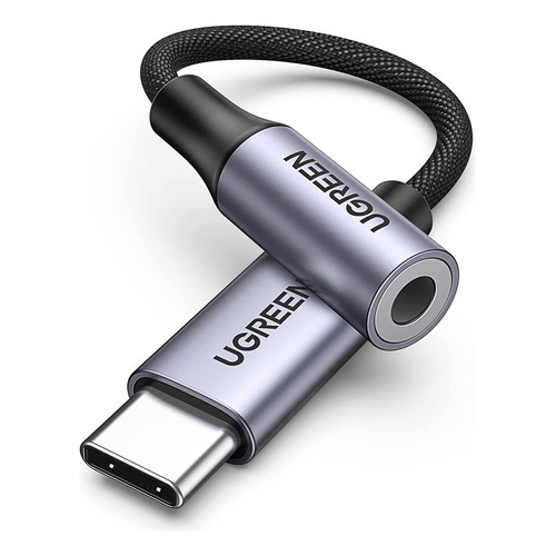 Ugreen Av161 - Cable de audio USB tipo C a 3,5 mm (10 cm), color gris