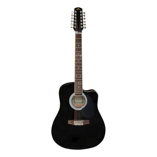 Guitarra Electroacústica Segovia SGD20EC para diestros negra