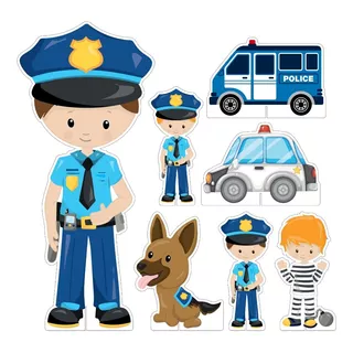 Mini Kit Display Festa Infantil Polícia Cute