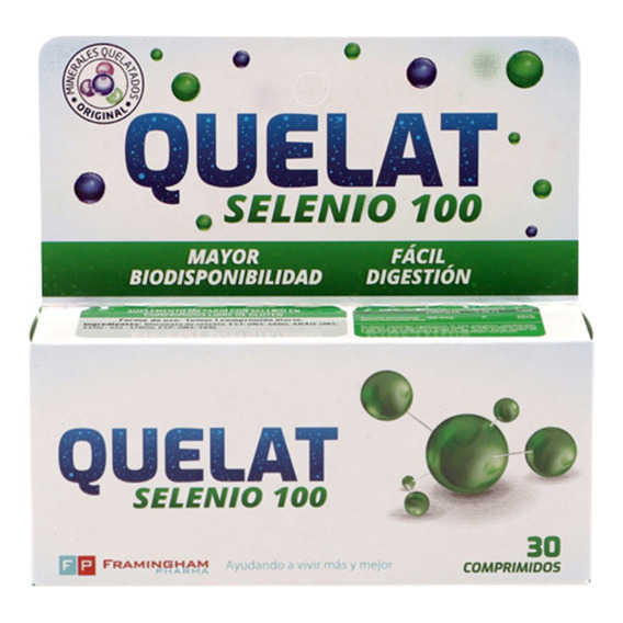 Quelat Selenio 100 Minerales Suplemento Antioxidante X 30