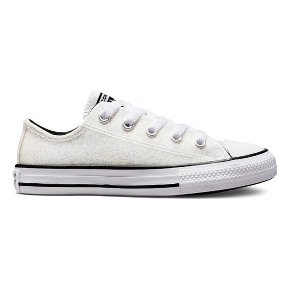 Tenis Converse All Star 672099C color plateado 17 MX