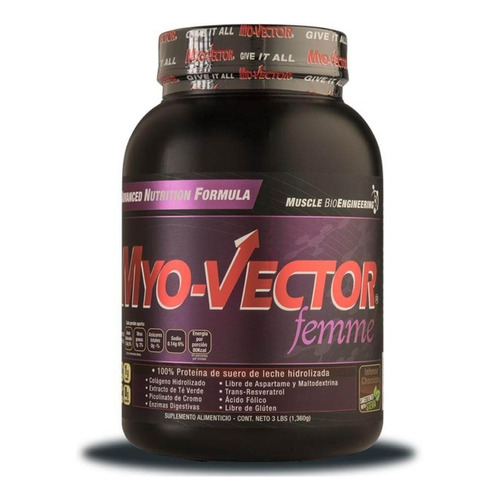 Proteína Myo-Vector Femme 3 Lbs Zero Carbs Sabor Moka