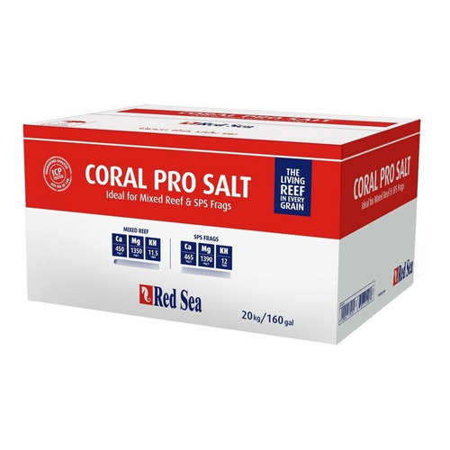 Red Sea Sal Coral Pro 20kg Box Caja Acuario Reef Rinde 605lt