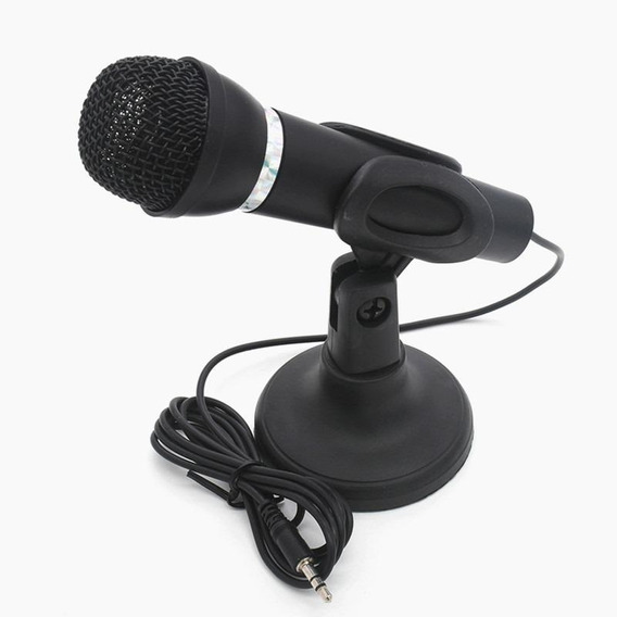Microfono Plug Para Pc / Notebook Con Pedestal - Tecnomati