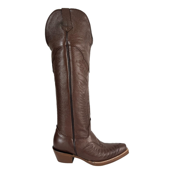 Bota Vaquera 100% Piel Tubo Extra Alto Marca Bdp 833 D38 Ter