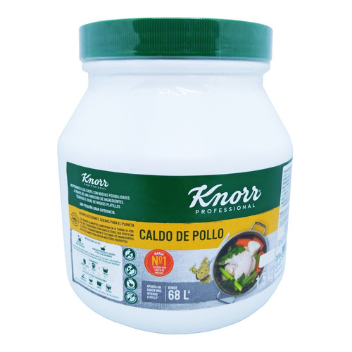 Sazonador Caldo De Pollo Knorr Professional 1.5 Kg Rinde 68 Litros Aporta Un Sabor Mas Intenso A Pollo