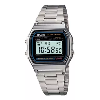 Relógio Casio Unissex Vintage Digital Prata A158wa-1df Cor A158wa-1df - Prata