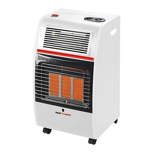 Calefactor 2 En 1 Gas Lp 3 Radiantes Turbo Hg3rf Heat Wave Color Blanco