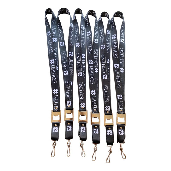 25 Cintas Porta Gafete/ Lanyard Personalizada Con Destapador