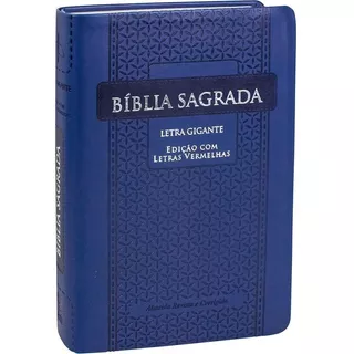 Bíblia Letra Gigante Luxo Rc Palavras Jesus Vermelho
