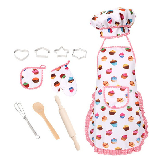 Juego Chef De Cocina Para Niño, Disfraces Disfraz Niña 11pcs