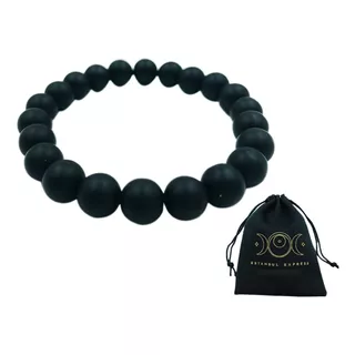 Pulsera Piedra Natural Onix Negro Para Hombre / Mujer