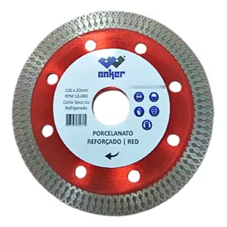 Disco Corte Diamantado Porcelanato Turbo Red 105mm