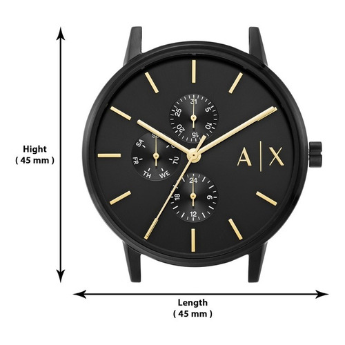 Reloj Armani Exchange Caballero Cayde Color de la correa Negro