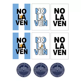 Stickers  No La Ven  Milei / Calcos Plásticos Termo Compu / 