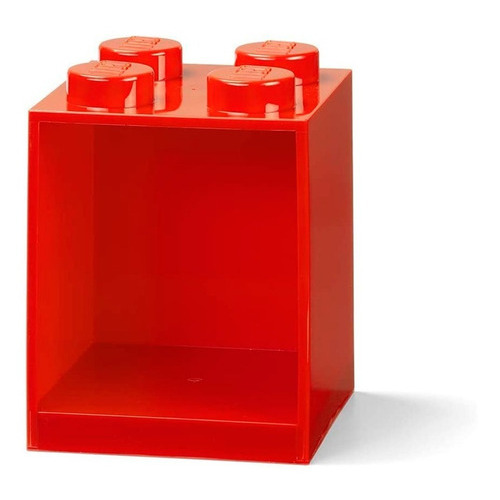 Estante Contenedor Lego Shelf 4 Apilable Y Colgante Color Rojo