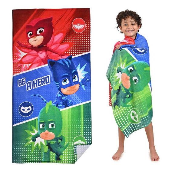 Pj Mask Toalla De Baño Infantil Niño Extra Suave