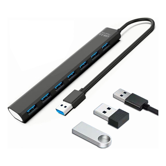 Hub Multi Usb 3.0 Divisor De 7 Puertos Velocidad De 5 Gbps