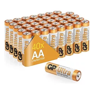 Pilas Aa Ultra Lr06 Gp Batteries, Paquete De 40, Baterías Aa